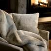 LUXOME Faux Fur Blanket and Pillow Bundle