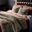 LUXOME Faux Fur Blanket and Pillow Bundle
